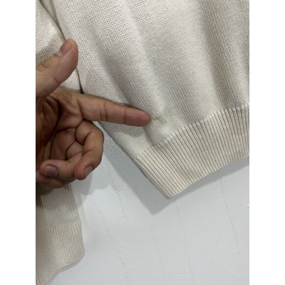 Vtg LL Bean Mens Knit Sweater LT USA Made Chunky 90s Jumper Grandpa Cabincore - Picture 13 of 16